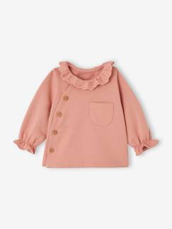 Babymode-Pullover, Strickjacken & Sweatshirts-Mädchen Baby Sweatshirt mit besticktem Kragen, personalisierbar