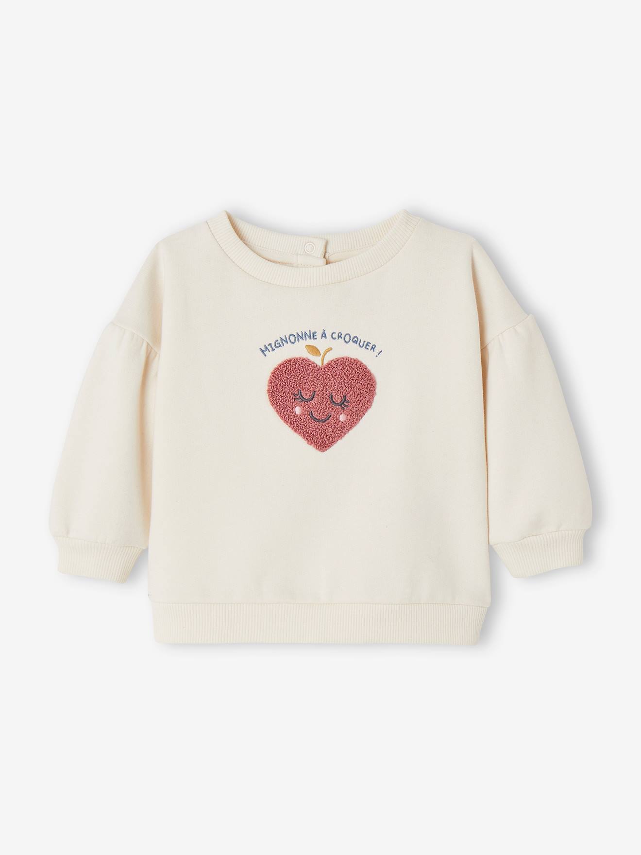 Baby Sweatshirt mit Ftee-Herz und Recycling-Polyester