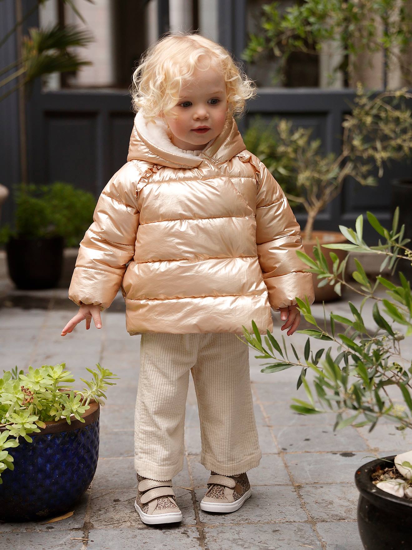 Gefütterte Baby Steppjacke