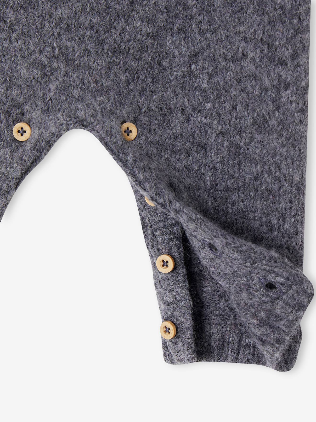 Thumbnail - Jungen Baby Latzhose aus Jacquardstrick