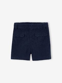 Maedchenkleidung-Shorts & Bermudas-Mädchen Cord-Shorts mit verzierten Taschen