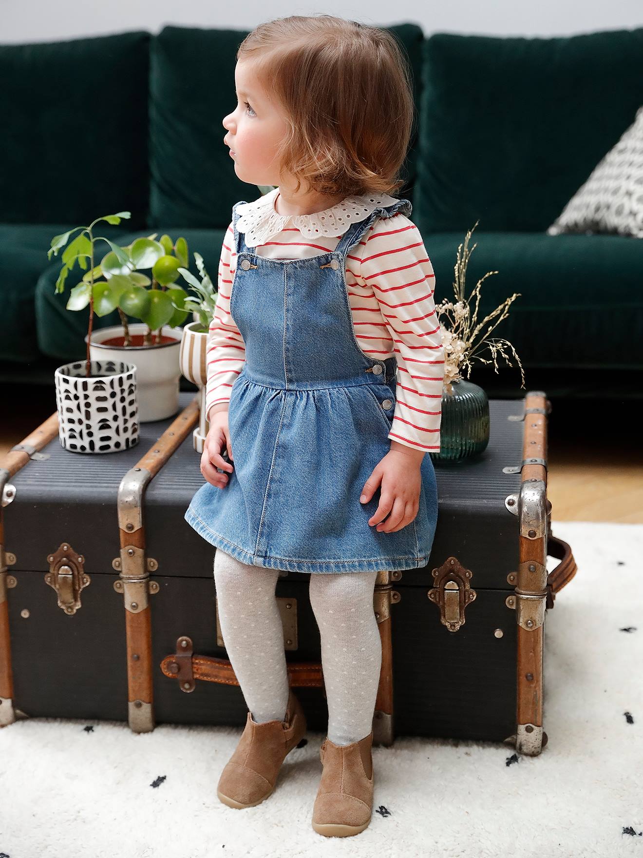 Baby Jeans-Latzkleid