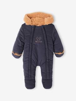 Babymode-Mäntel, Jacken, Overalls & Ausfahrsäcke-Baby Winter-Overall, Cord mit Teddyfleece-Futter und Recycling-Wattierung