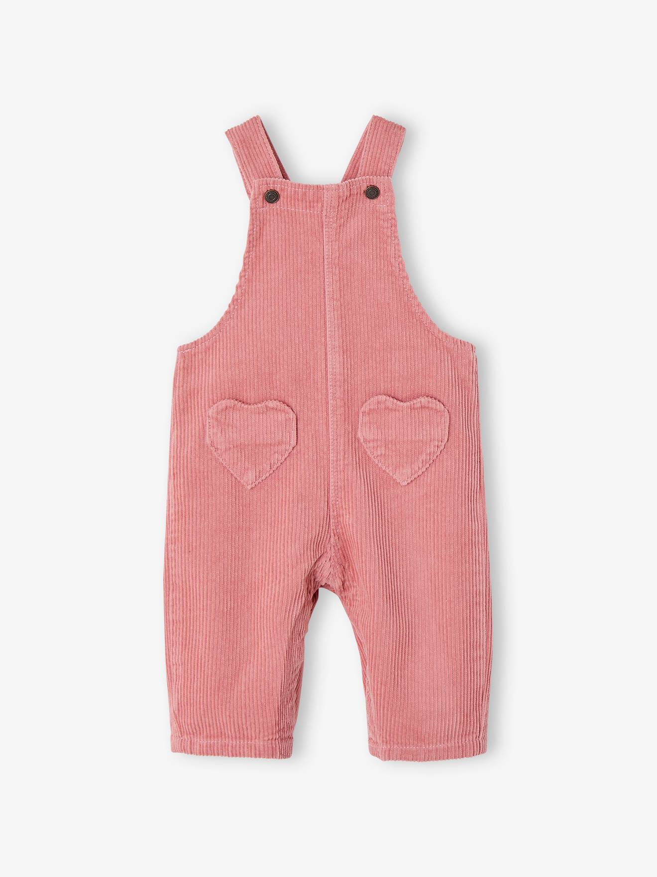 Baby Cord-Latzhose mit Herztaschen