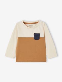 Babymode-Baby Colorblock-Shirt aus Bio-Baumwolle, personalisierbar