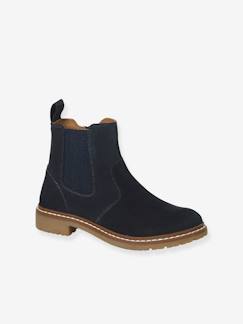 Kinderschuhe-Mädchenschuhe-Jungen Chelsea-Boots aus Spaltleder