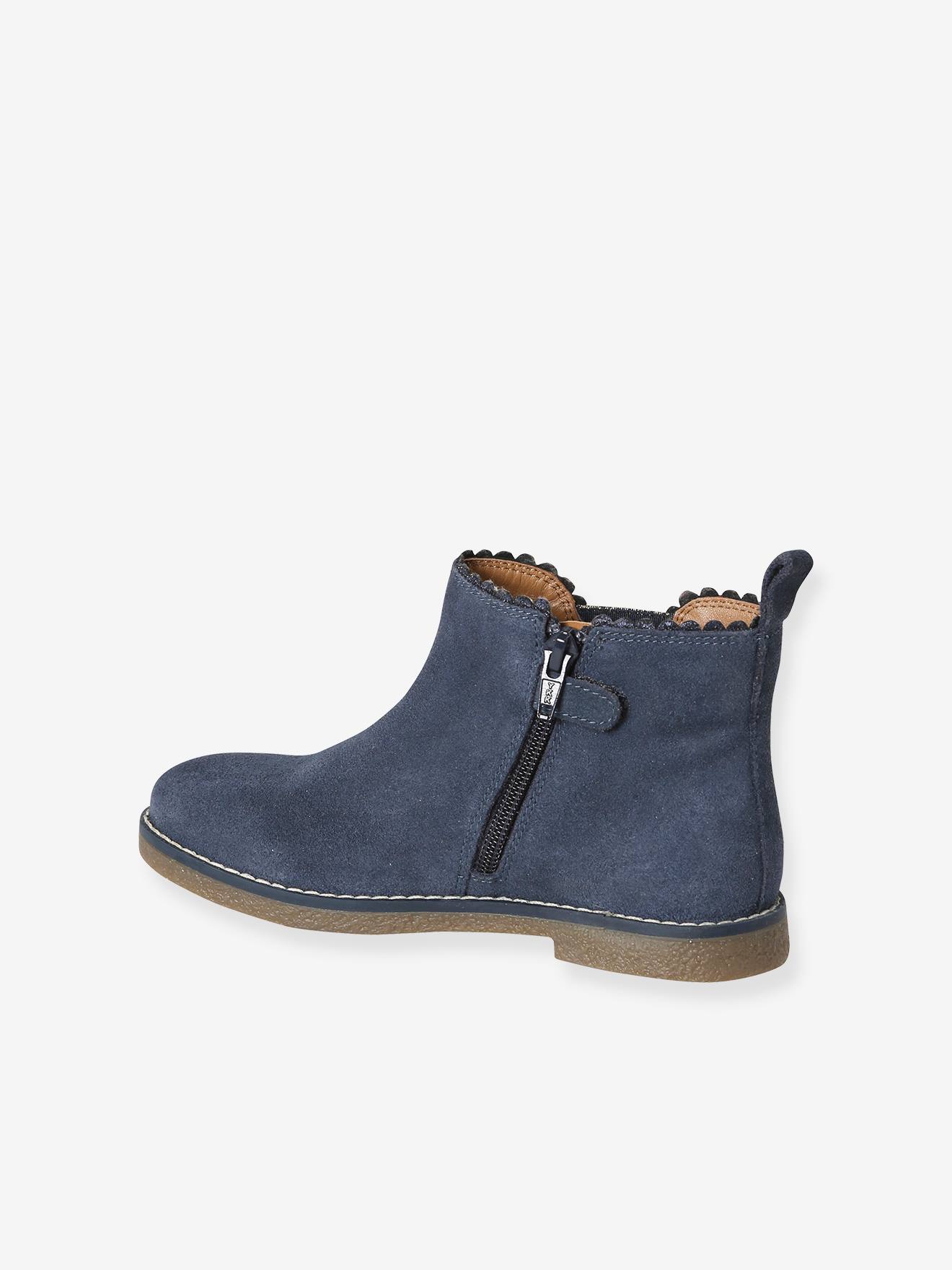 Thumbnail - Mädchen Boots aus Leder mit Zierborte
