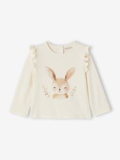 Babymode-Shirts & Rollkragenpullover-Baby Volantshirt mit Print