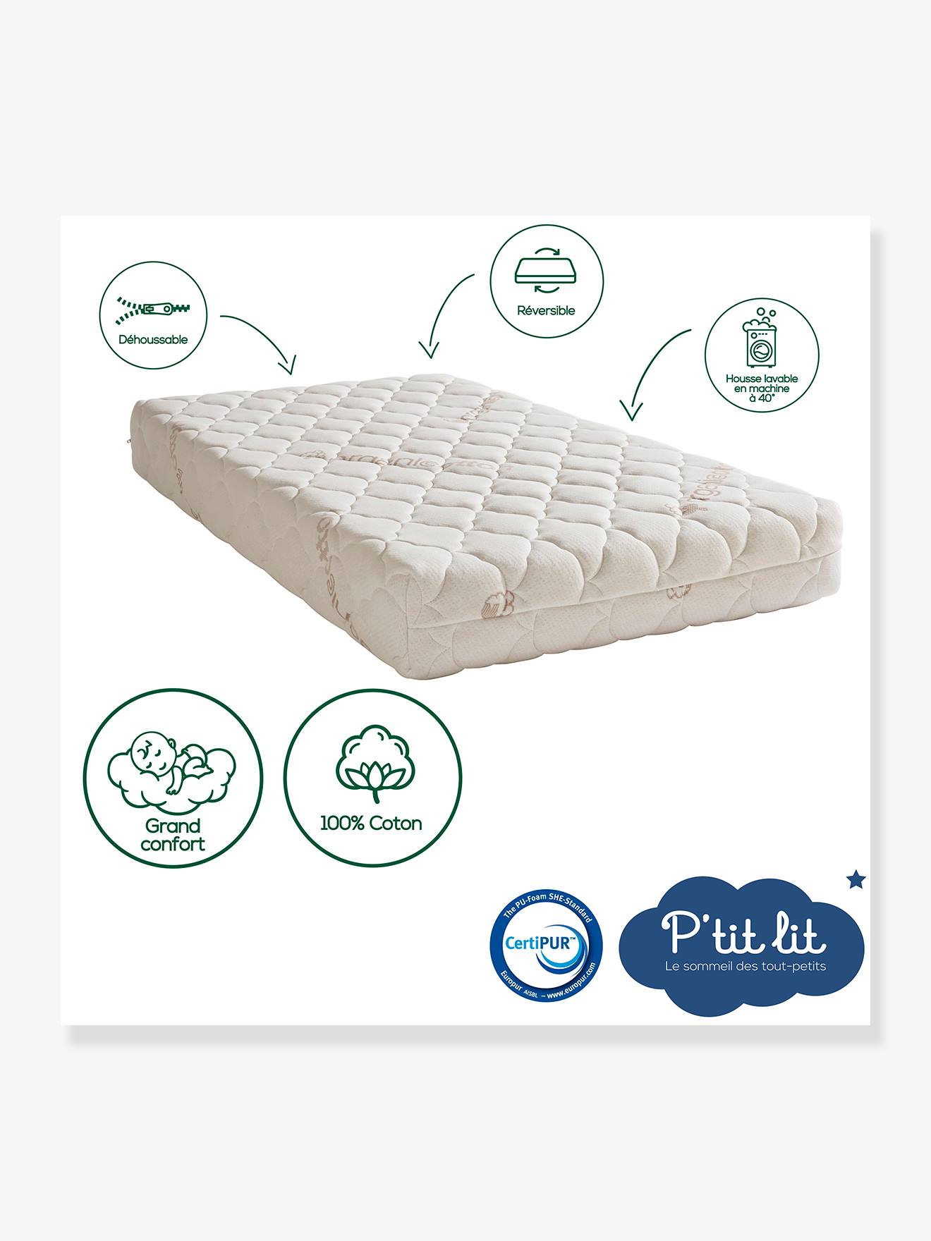 Thumbnail - Baby Matratze mit abnehmbarem Bezug P'TIT LIT aus Bio-Baumwolle