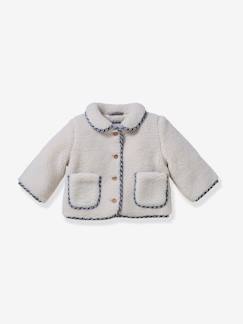 Babymode-Mäntel, Jacken, Overalls & Ausfahrsäcke-Baby Jacke aus Teddyfleece CYRILLUS