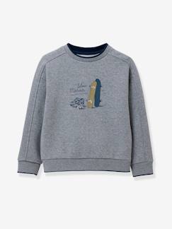 Jungenkleidung-Pullover, Strickjacken, Sweatshirts-Jungen Sweatshirt mit Skater-Print CYRILLUS