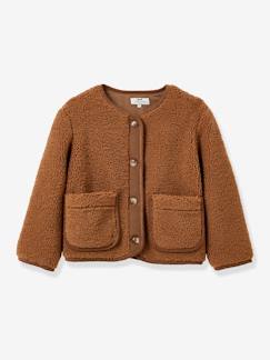 Maedchenkleidung-Mädchen Jacke aus Teddyfleece CYRILLUS