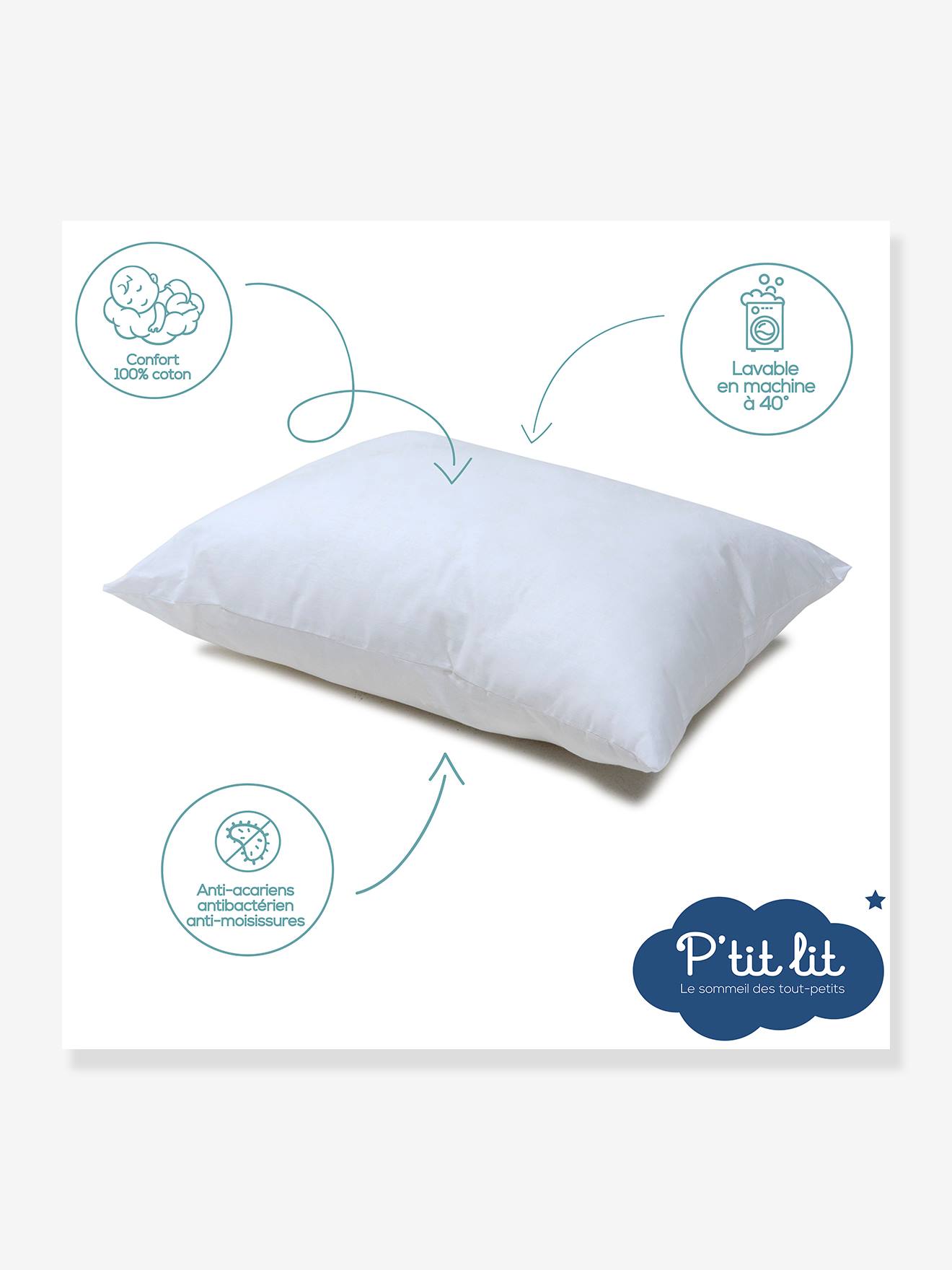 Thumbnail - Baby Kopfkissen mit Sanitized-Ausrüstung P'TIT LIT