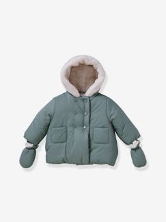 Babymode-Baby Winterjacke mit Fäustlingen CYRILLUS, mit Recycling-Polyester