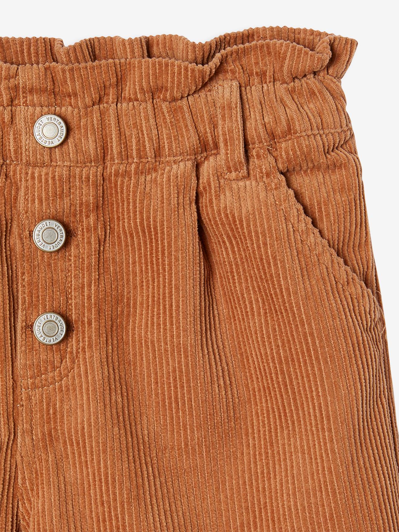 Thumbnail - Mädchen Paperbag-Shorts aus Cord zimt