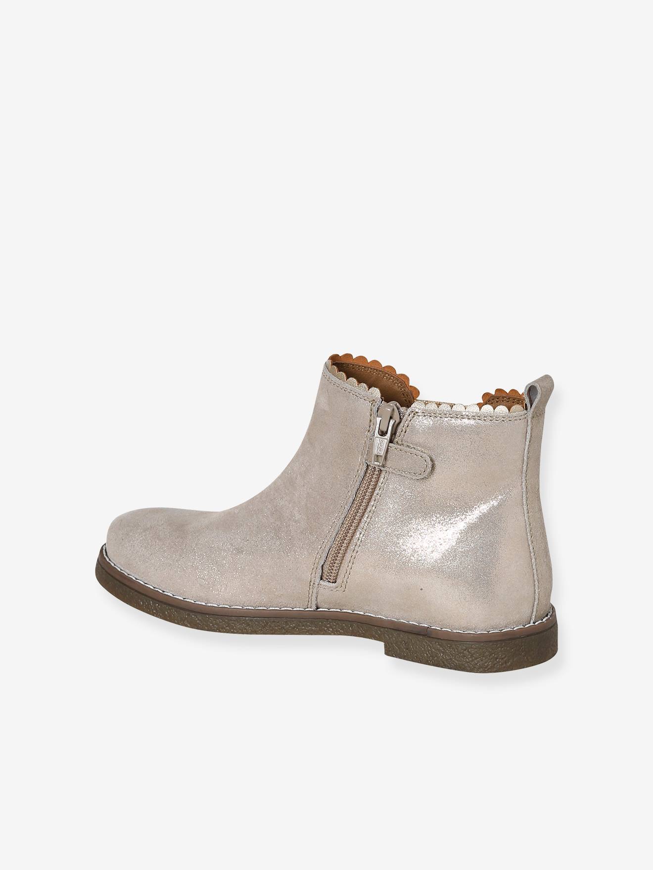 Thumbnail - Mädchen Boots aus Leder mit Zierborte