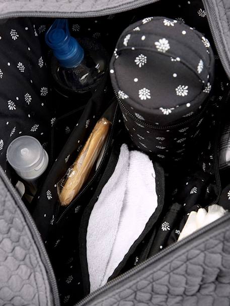Wickeltasche mit vielen Fächern - anthrazit+grau - 13