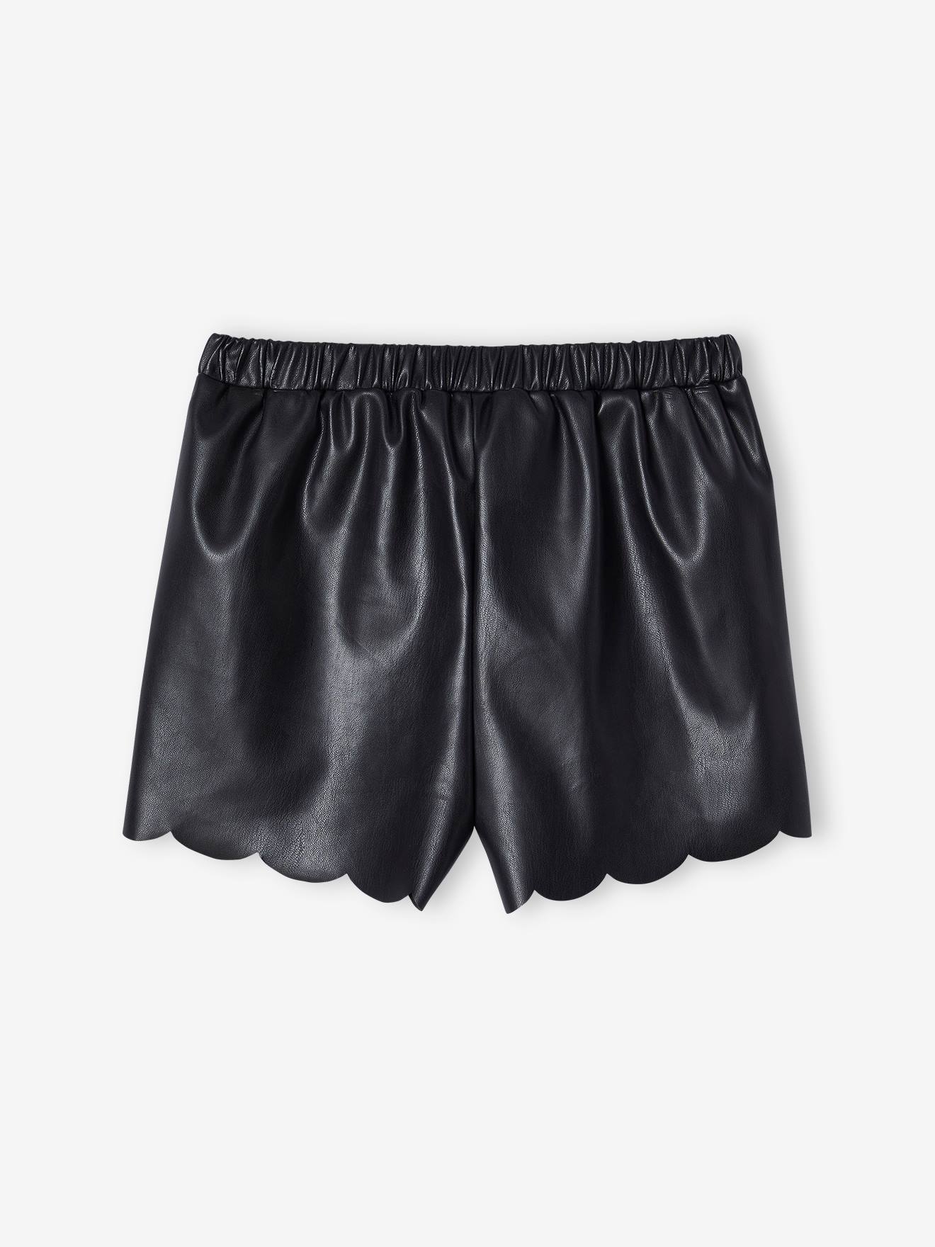 Thumbnail - Mädchen Shorts aus Leder-Imitat mit Dehnbund