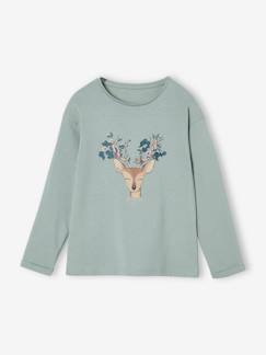 Maedchenkleidung-Shirts & Rollkragenpullover-Mädchen Shirt mit Glitzerprint und Recycling-Baumwolle