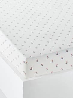 vertbaudet Kinder Spannbettlaken WUNDERLAND in wollweiß/mehrfarbig