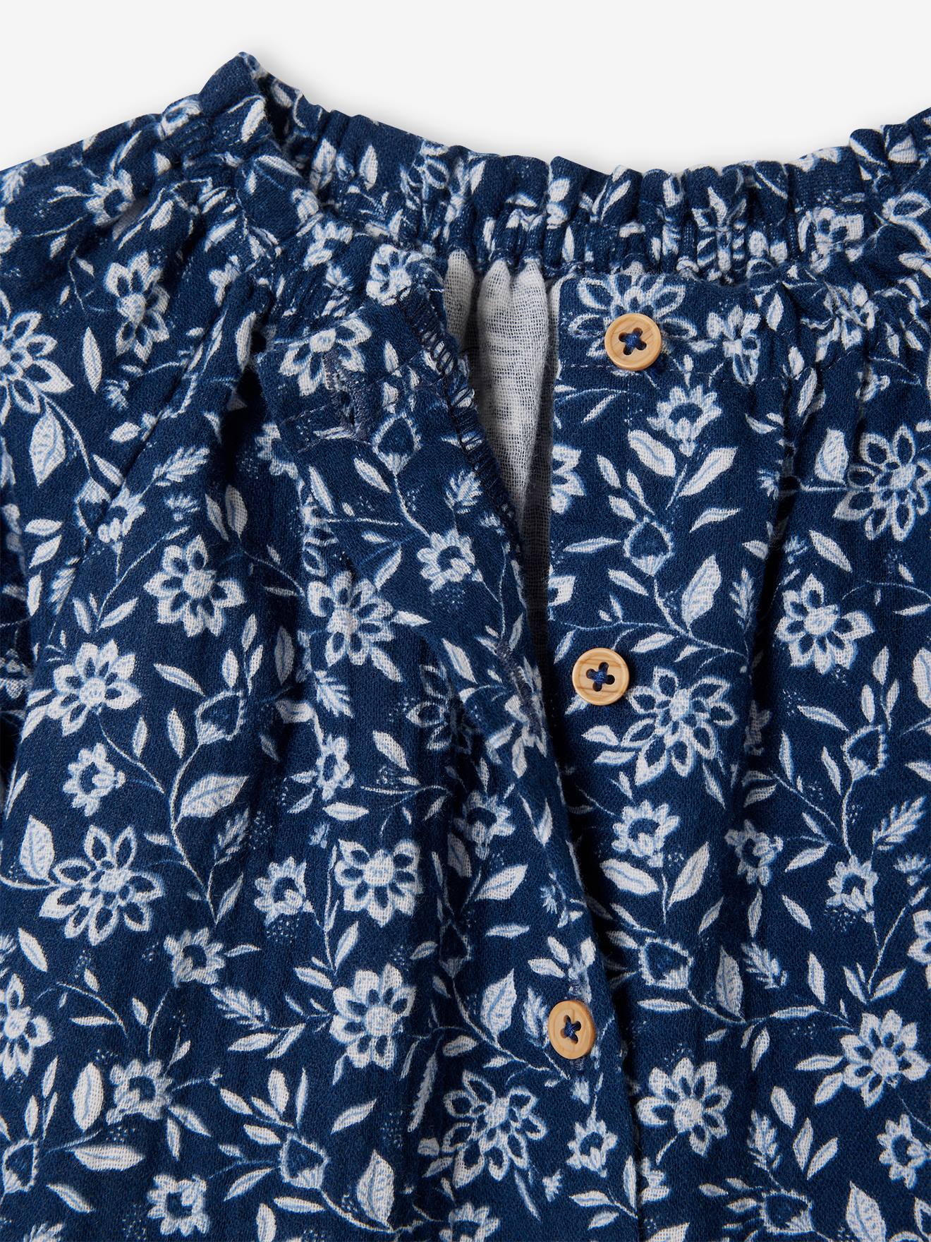 Thumbnail - Geblümte Mädchen Baby Bluse aus Musselin