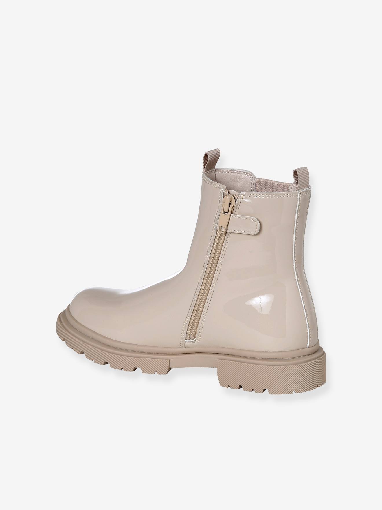 Thumbnail - Mädchen Lack-Boots mit Reißverschluss und Dehneinsatz