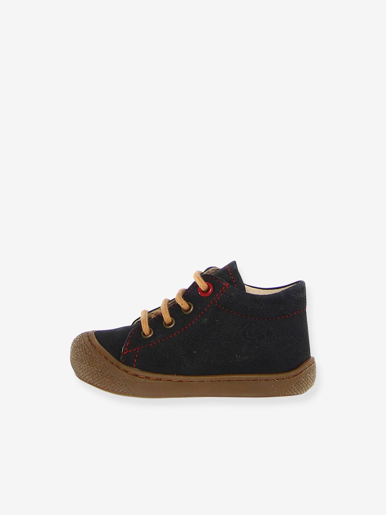 Thumbnail - Baby Lauflernschuhe aus gewachstem Veloursleder NATURINO