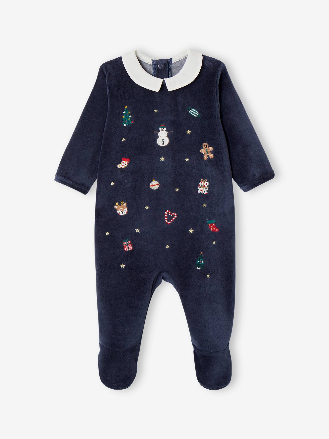Baby Weihnachts-Strampler mit Kragen BASIC