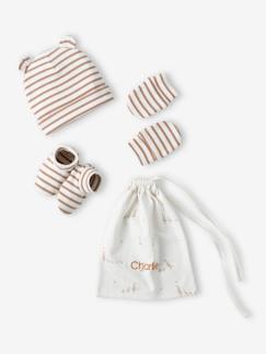 Jungen Baby-Set: Mütze, Fäustlinge, Schühchen & Beutel, personalisierbar  [numero-image]