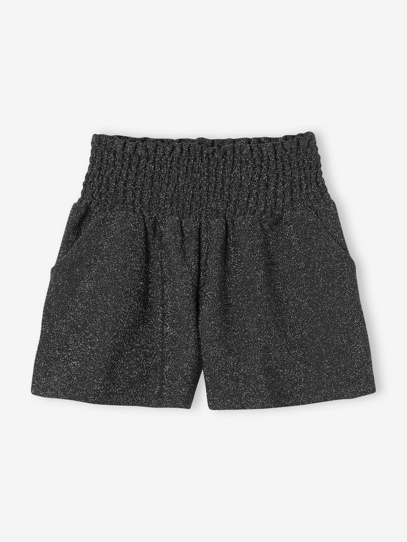 Mädchen Shorts in Metallic-Optik