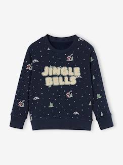 Jungenkleidung-Pullover, Strickjacken, Sweatshirts-Sweatshirts-Jungen Sweatshirt mit Weihnachtsprint aus Frottee