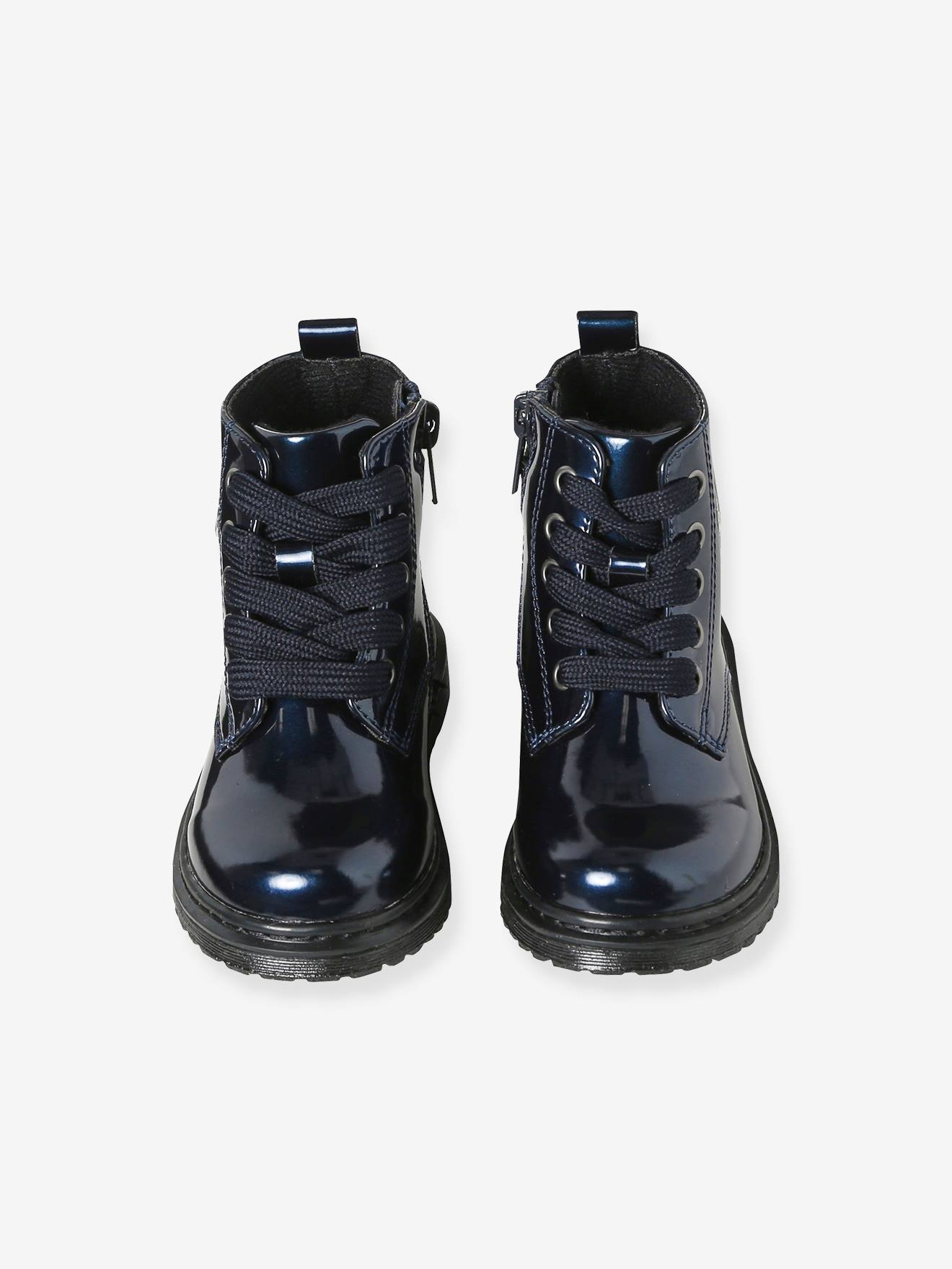 Thumbnail - Hohe Mädchen Schnür-Boots mit Reißverschluss und Herz