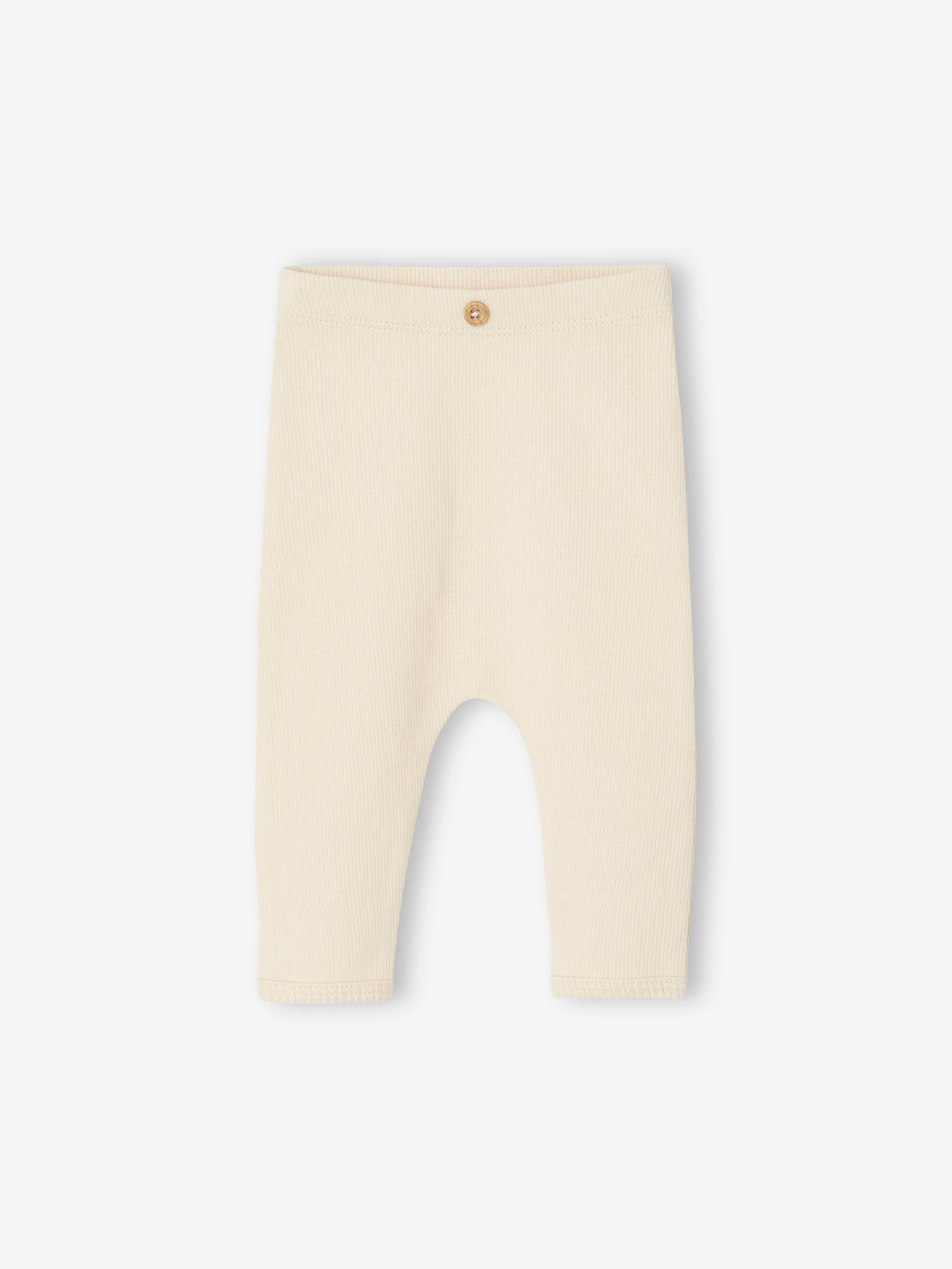 Gerippte Baby Leggings vanille