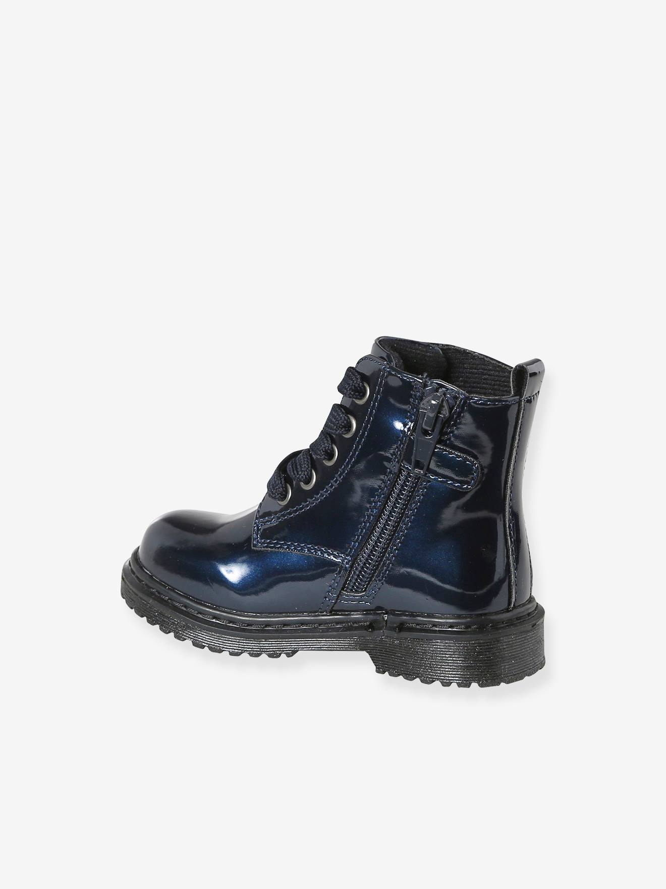 Thumbnail - Hohe Mädchen Schnür-Boots mit Reißverschluss und Herz