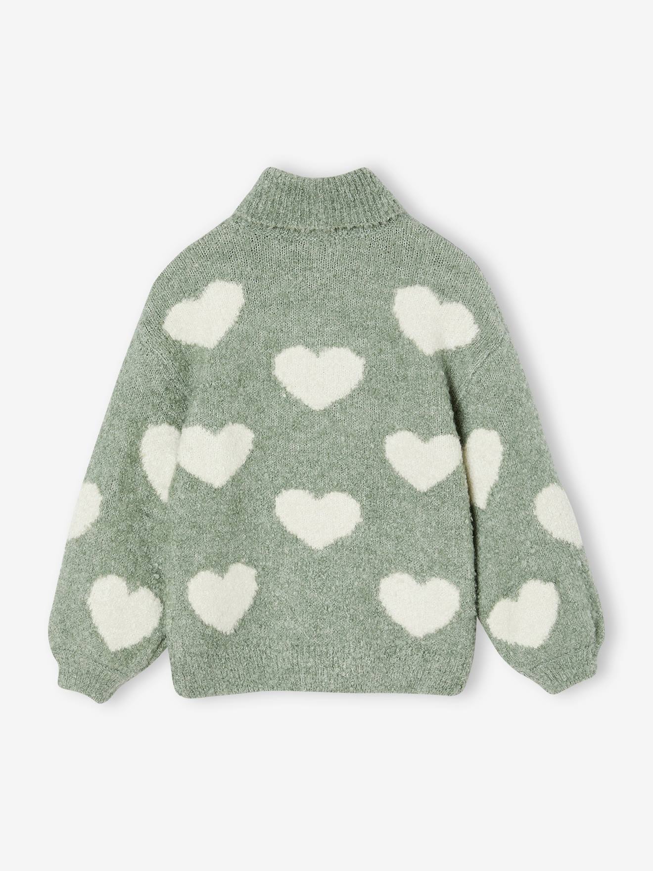 Thumbnail - Flauschiger Mädchen Rollkragenpullover mit Muster