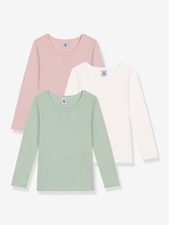 Maedchenkleidung-Shirts & Rollkragenpullover-3er-Pack Kinder Shirts aus Baumwolle PETIT BATEAU