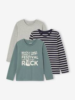 Jungenkleidung-3er-Pack Jungen Langarmshirts BASIC Oeko-Tex