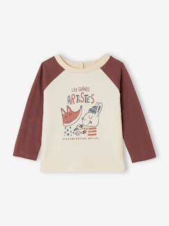 Babymode-Baby Shirt mit Raglanärmeln und Print, Bio-Baumwolle