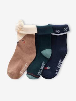 -Jungen Baby Weihnachts-Geschenkset: 3 Paar Socken Oeko-Tex