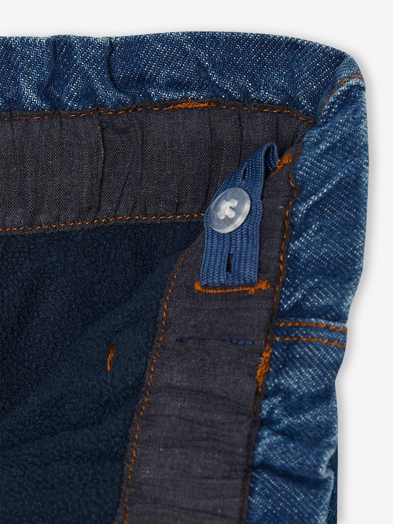 Thumbnail - Mädchen Paperbag-Jeans mit Fleecefutter