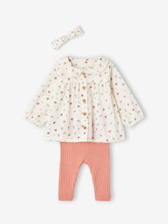 Babymode-Baby-Sets-Mädchen Baby-Set: Bluse, Leggings & Haarband