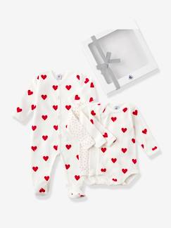 Babymode-Baby Geschenk-Set mit Herzen PETIT BATEAU