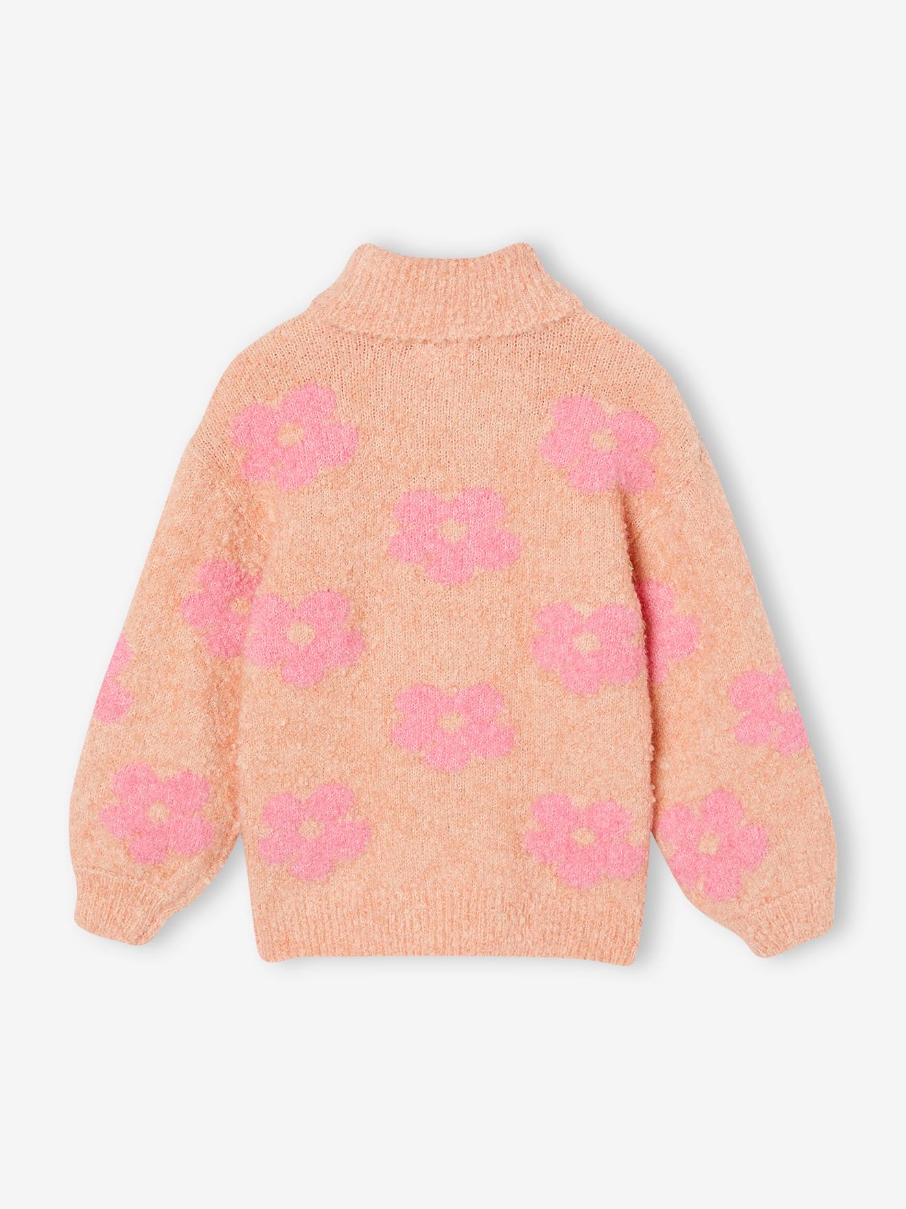 Thumbnail - Flauschiger Mädchen Rollkragenpullover mit Muster
