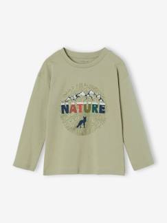 Jungenkleidung-Shirts, Poloshirts & Rollkragenpullover-Jungen Shirt mit Natur-Print und Recycling-Baumwolle