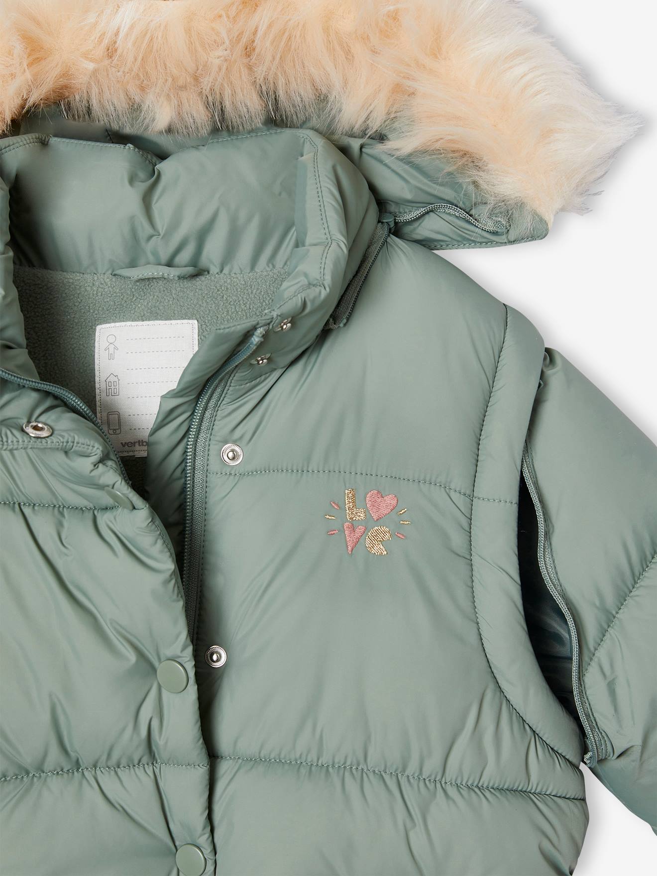 Thumbnail - Mädchen 2-in-1-Steppjacke mit Recycling-Polyester