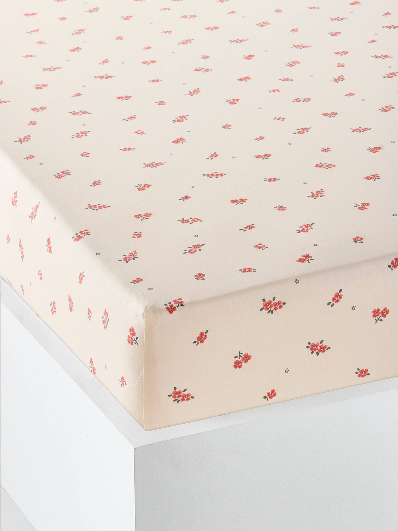 Kinder Spannbettlaken HIPPIE mit Recycling-Baumwolle beige Gr. 90x190 von vertbaudet