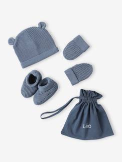 Babymode-Baby-Set: Mütze, Fäustlinge & Schühchen im Geschenkbeutel Oeko Tex