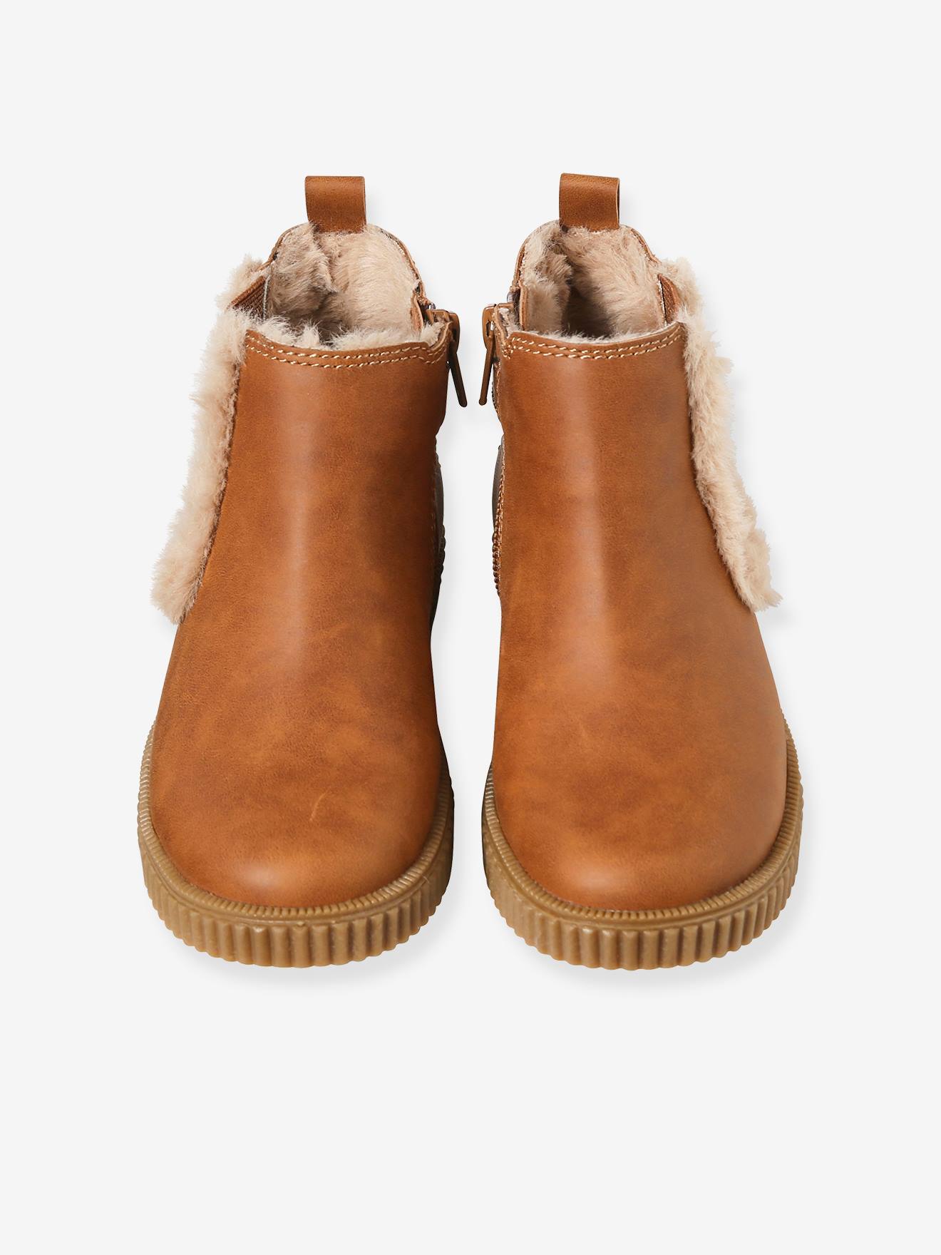 Thumbnail - Warme Mädchen Chelsea-Boots mit Reißverschluss