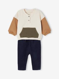 Babymode-Baby-Set: Sweatshirt & Cordhose