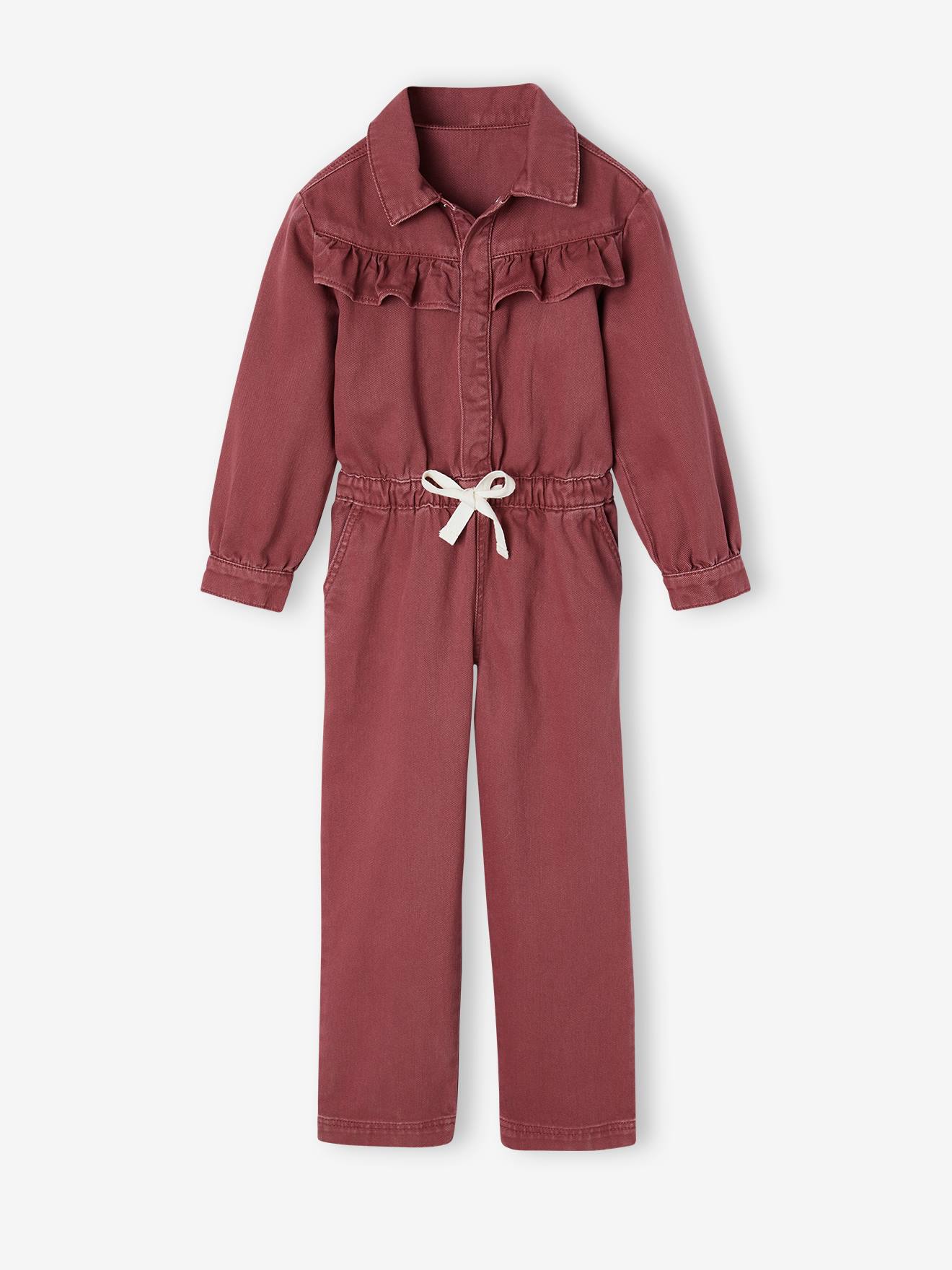Mädchen Jumpsuit mit Kragen